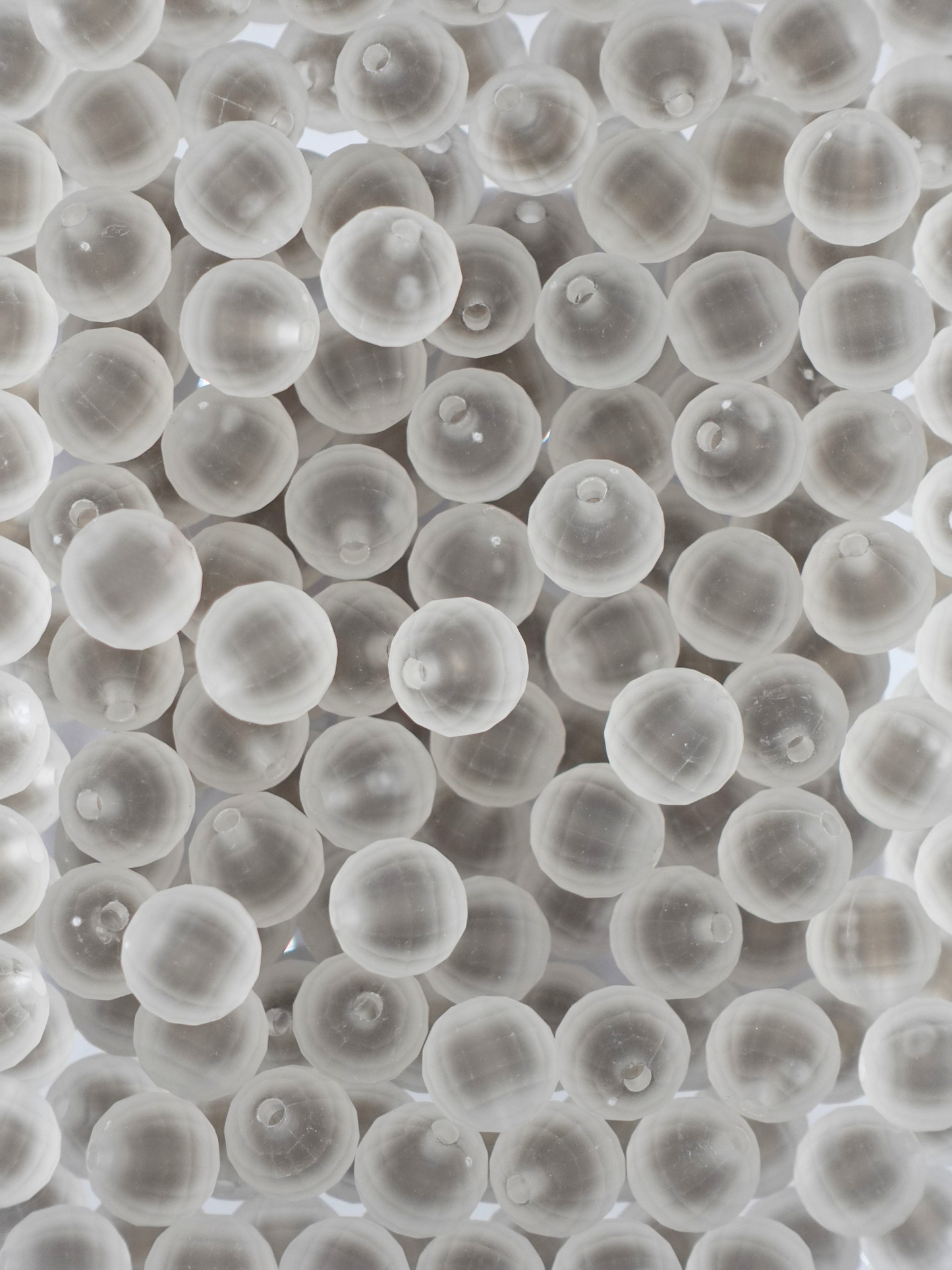 Collection of Frosted Charcoal Double Layer Disco Beads