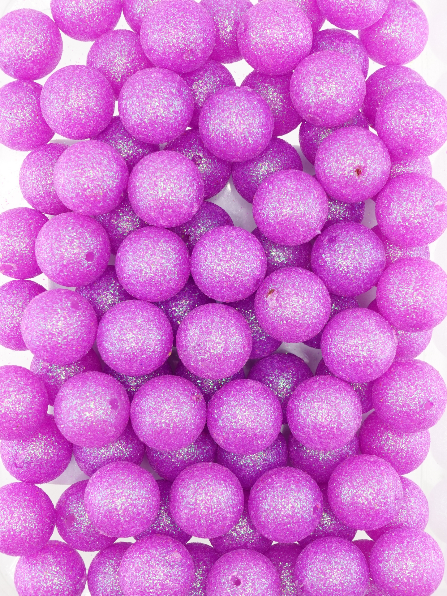 Purple colored Glitter Gumball beads