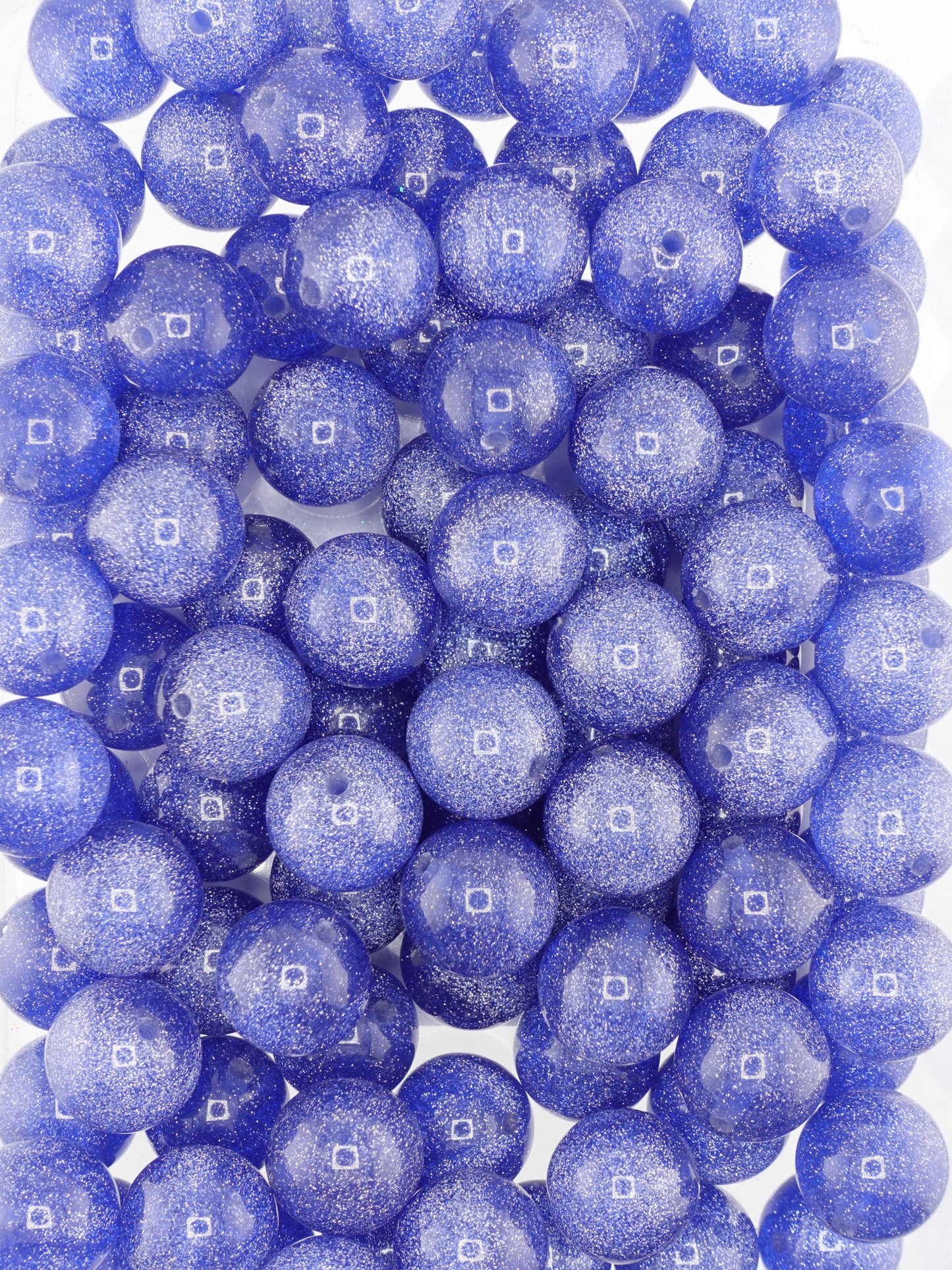 Periwinkle colored Glitter beads