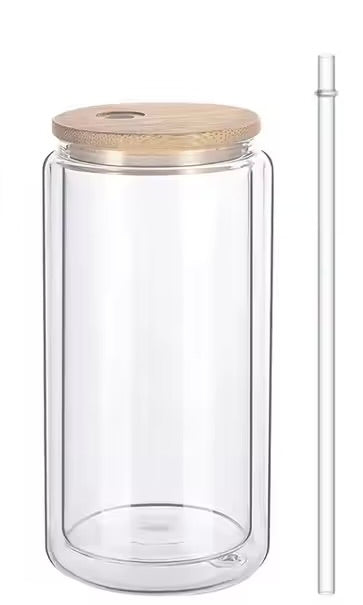 16oz GLASS Snow Globe Tumbler