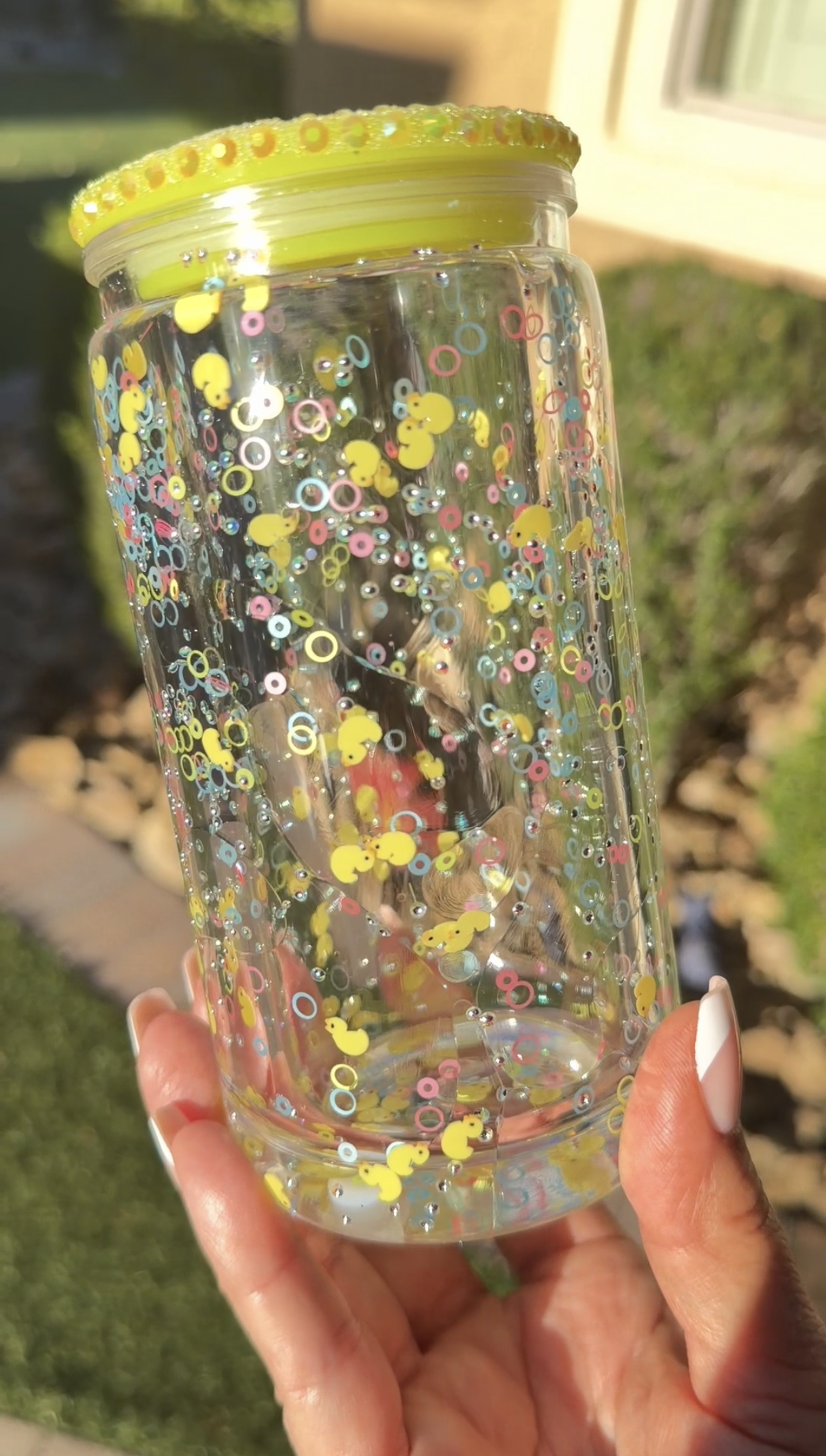 Rubber Ducky 16oz ACRYLIC Snow Globe Tumbler