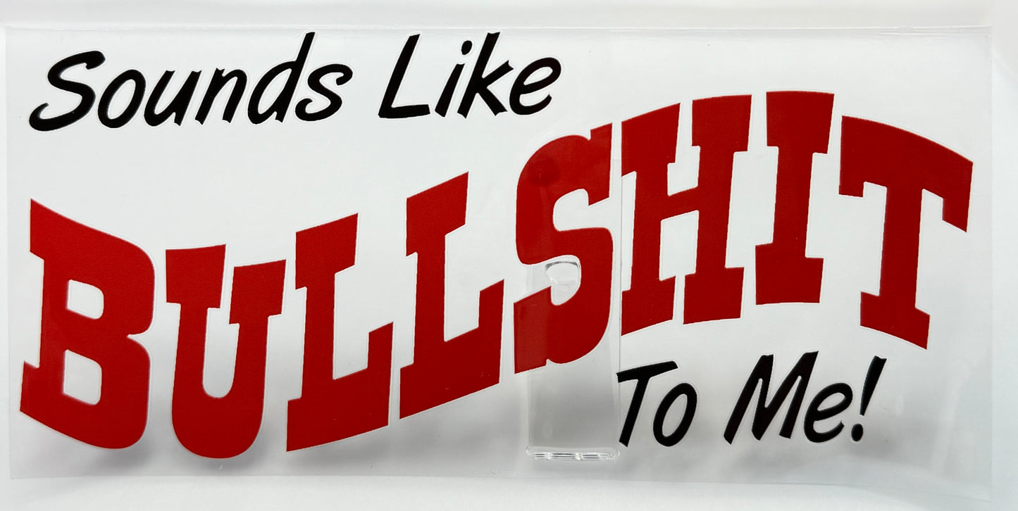 Text banner with red and black text