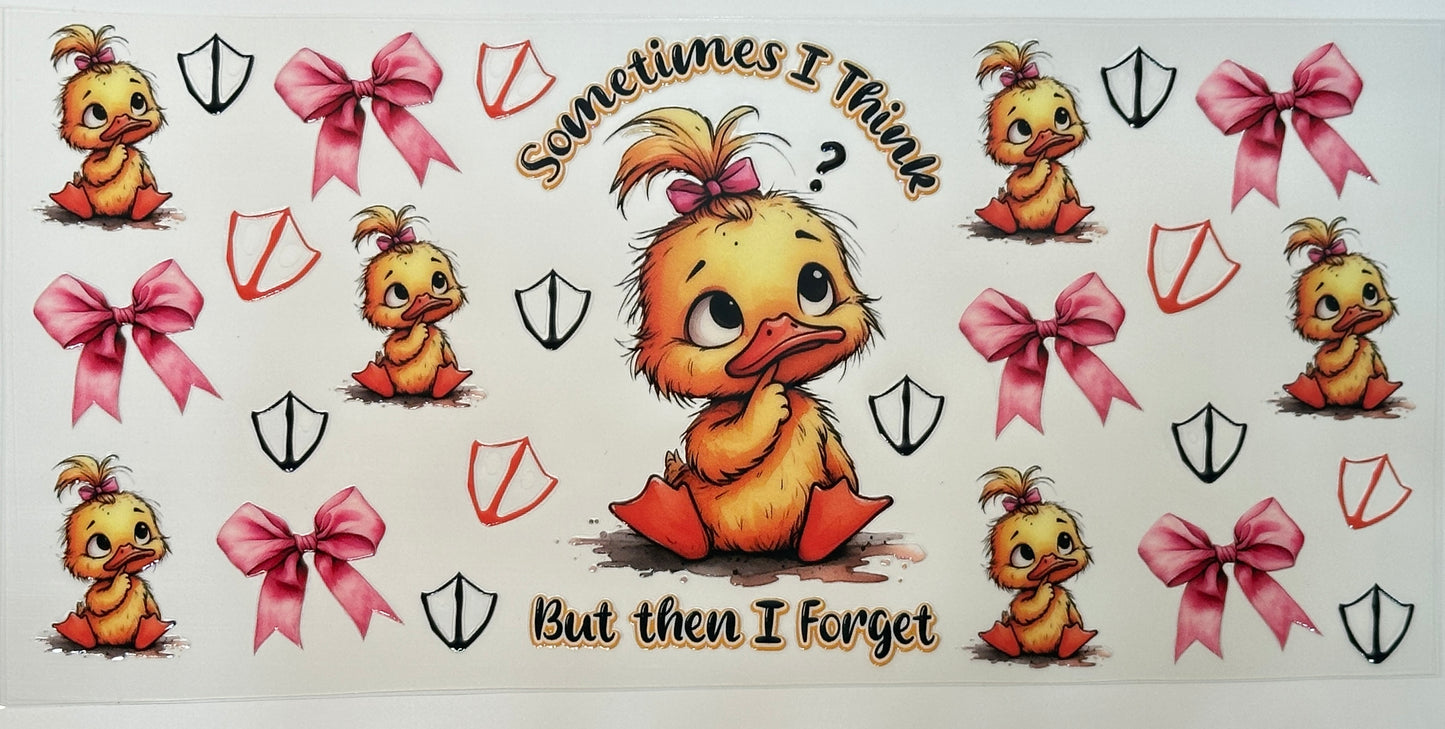 Cartoon duck with decorative elements