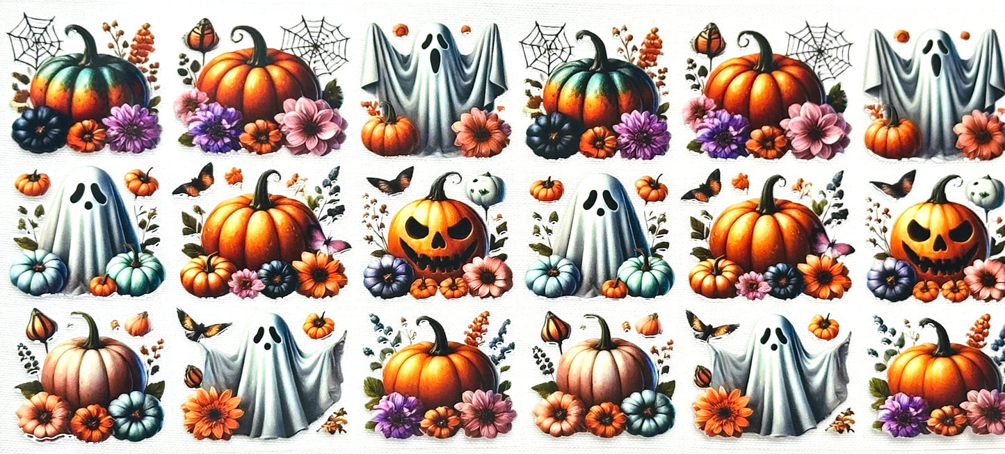 Pumpkin/Ghost/Flowers Wrap-460
