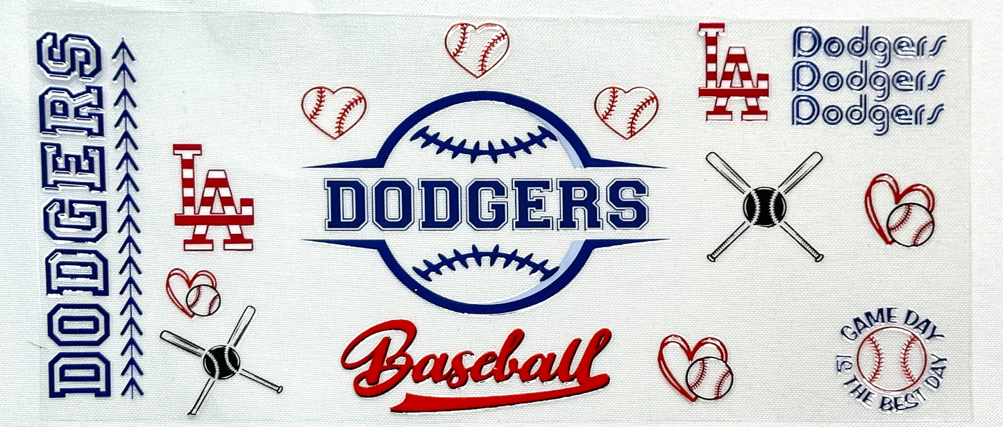 Collection of Dodgers logos and baseball-themed graphics