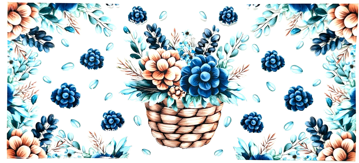 Decorative border with potted plants and flowers on a white background