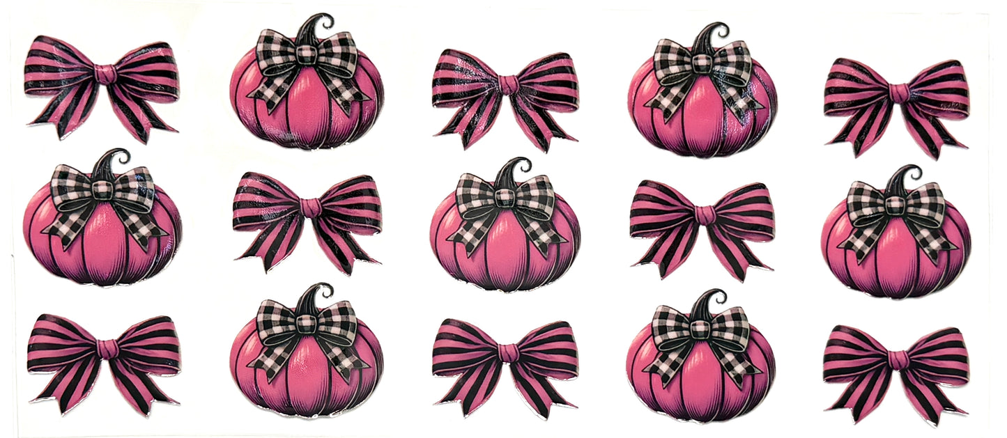 Pink Pumpkins and Striped Bows Wrap-900