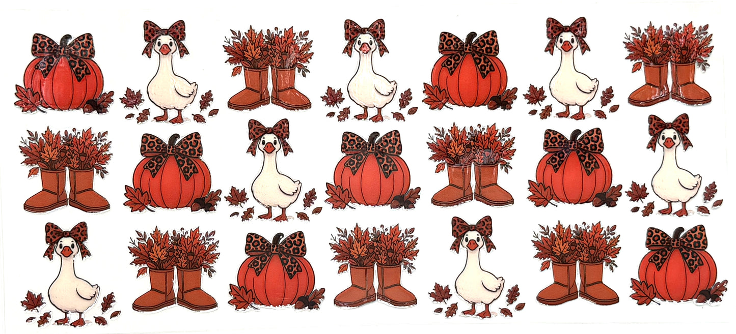 Fall Geese and Boots Wrap-915