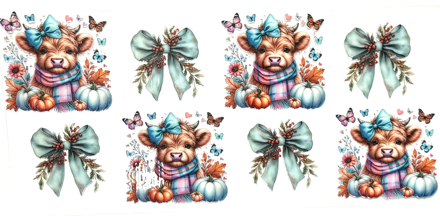 Blue Bows and Cows Wrap-981