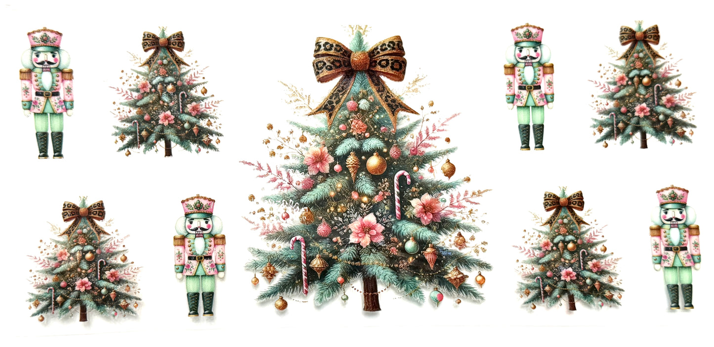Pastel Trees w/Nutcrackers Wrap-1047