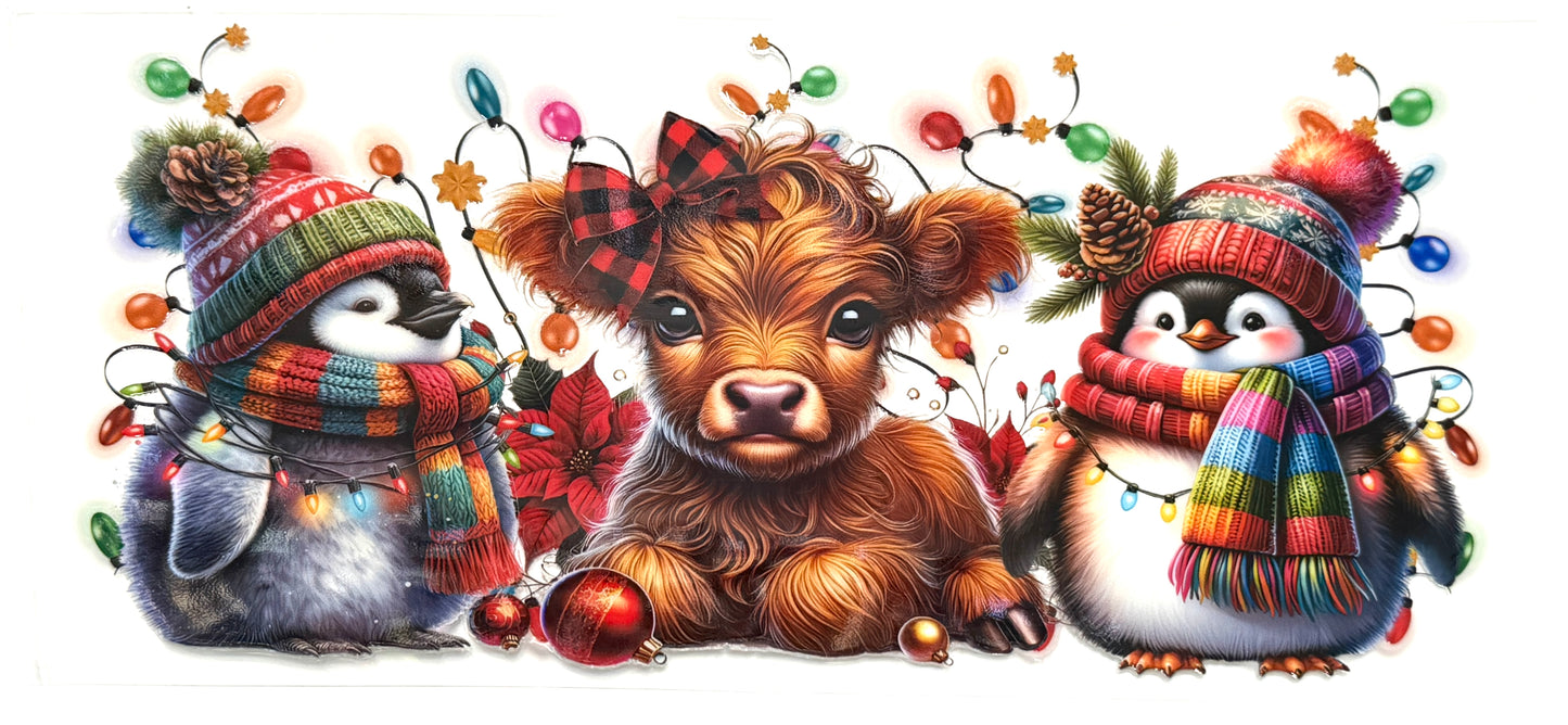 Cow and Penguins Christmas Wrap-1056