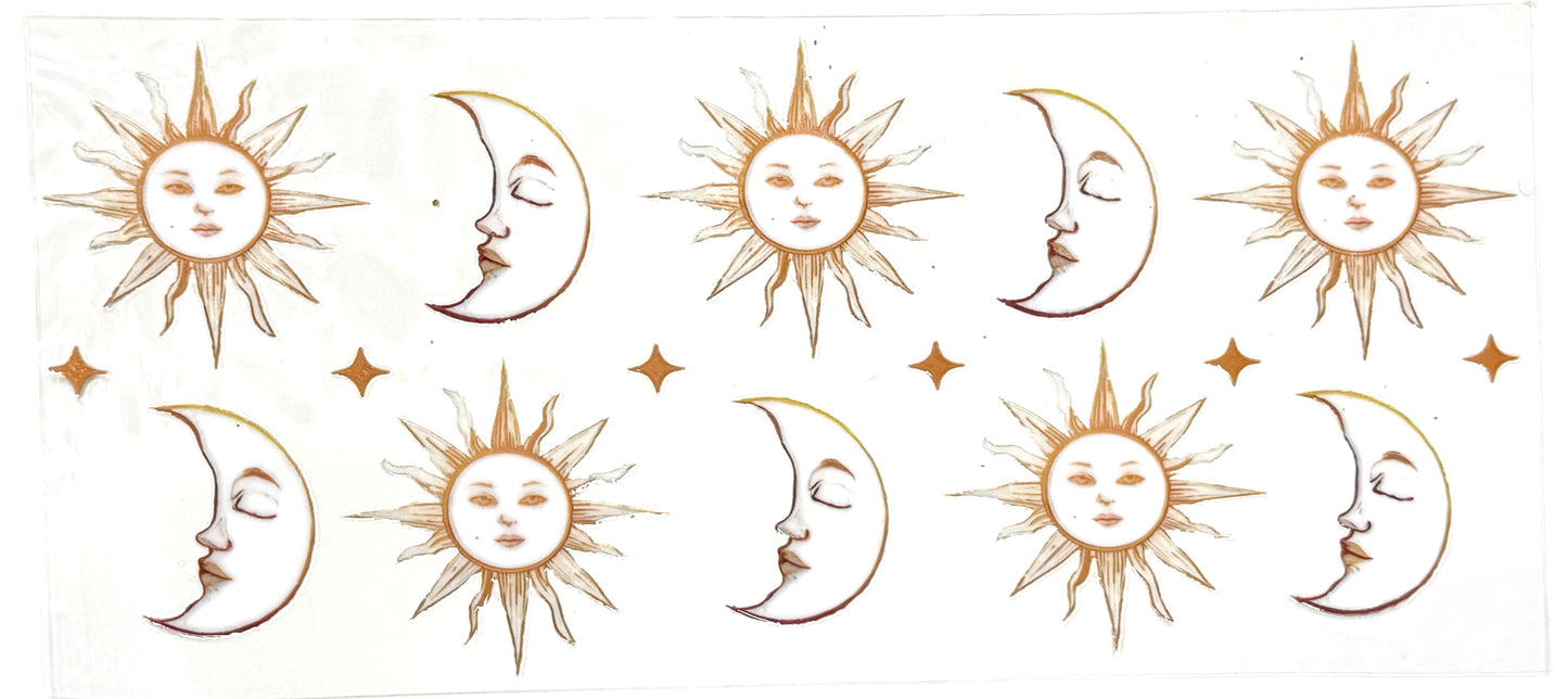 Gold and White Celestial Moon and Sun Wrap-1066