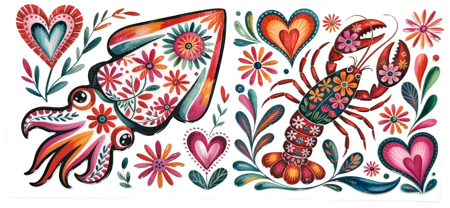 Floral Squid ad Lobster Wrap-1095