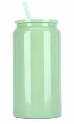 16oz Stainless Steele Color Lid and Straw (NON-SNOWGLOBE)