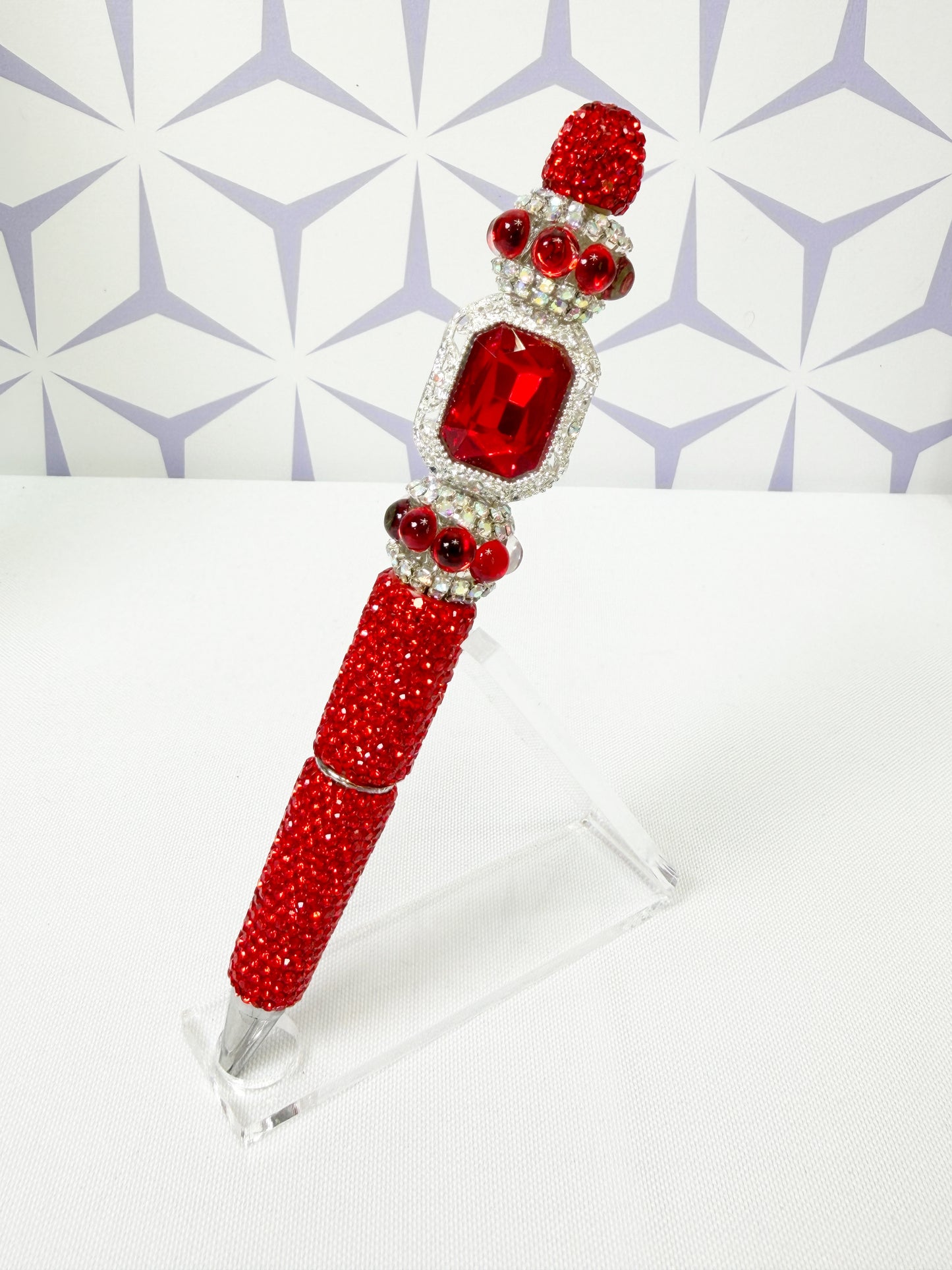 Fancy Red Rhinestone Pen