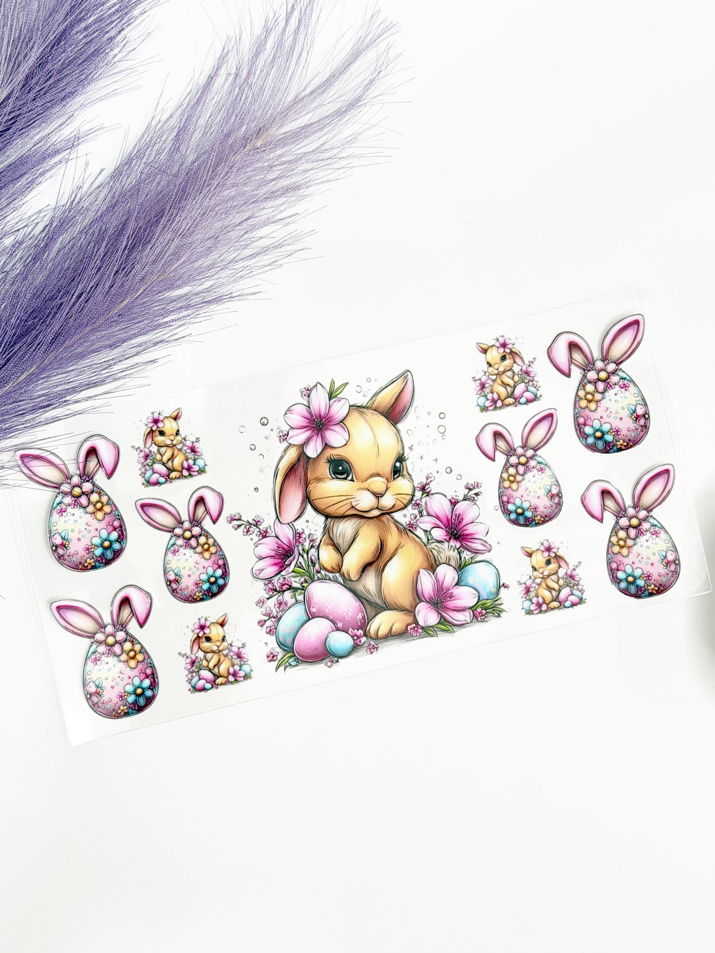 Floral Bunny and Eggs Wrap-1294