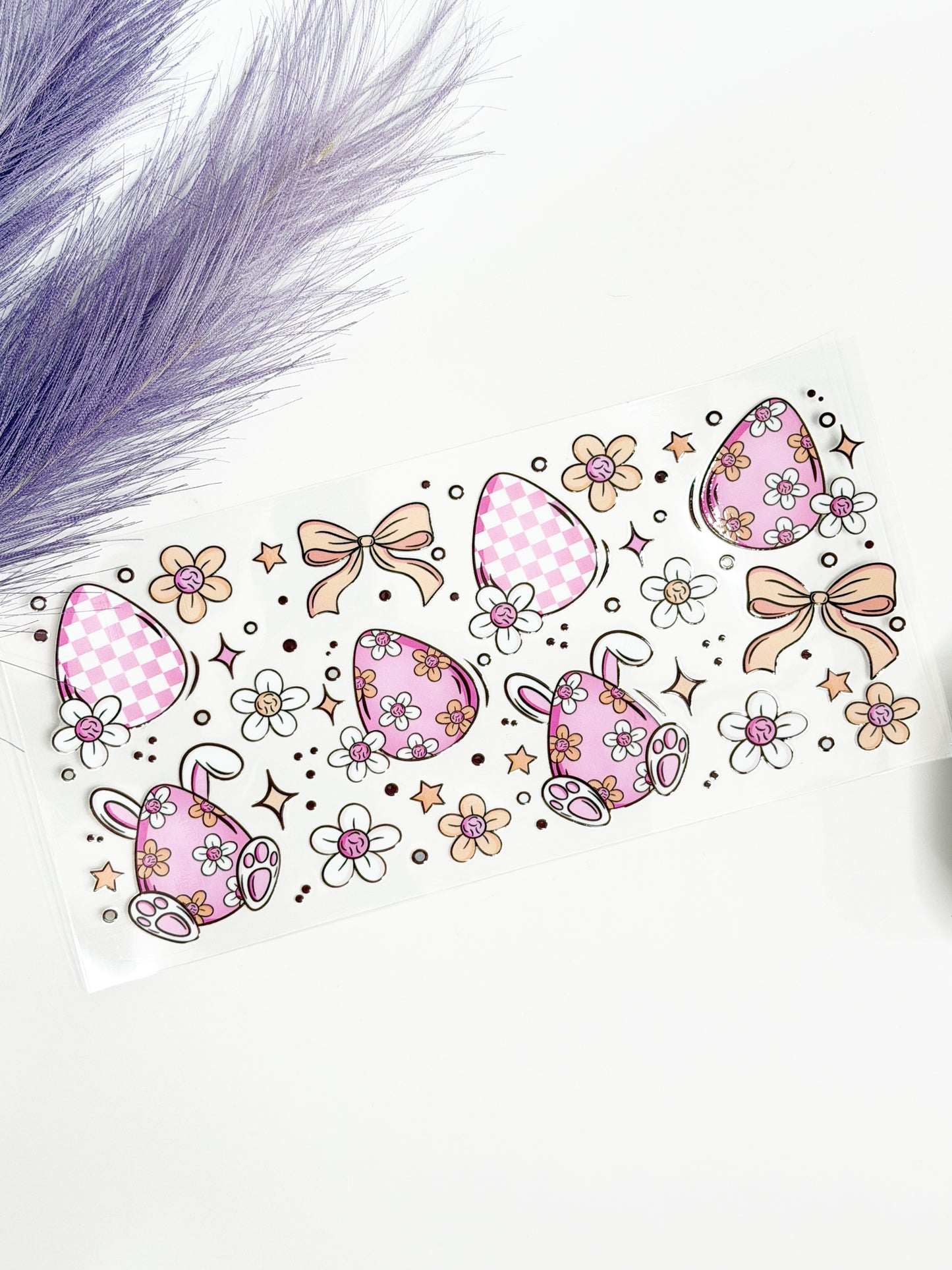 Checkered and Floral Eggs Wrap-1302