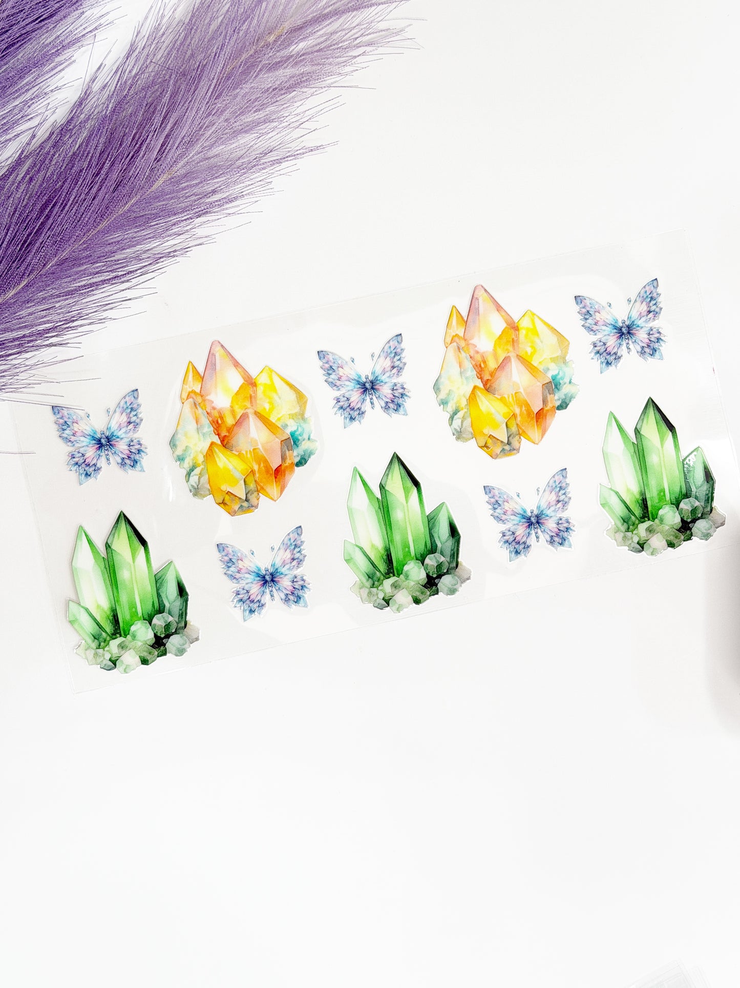 Crystal Clusters and Butterflies Wrap-1348