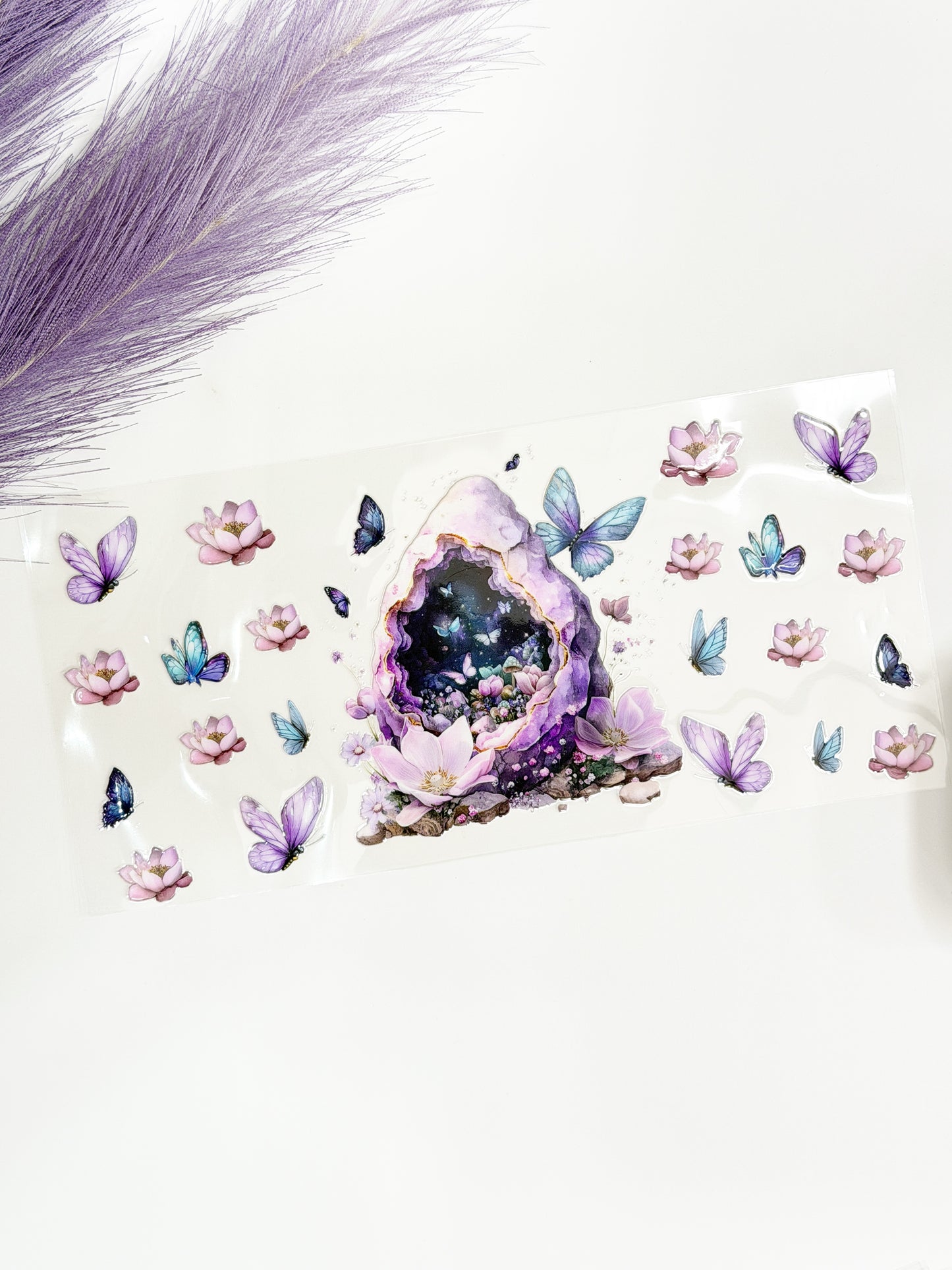 Geode and Butterflies Wrap-1349