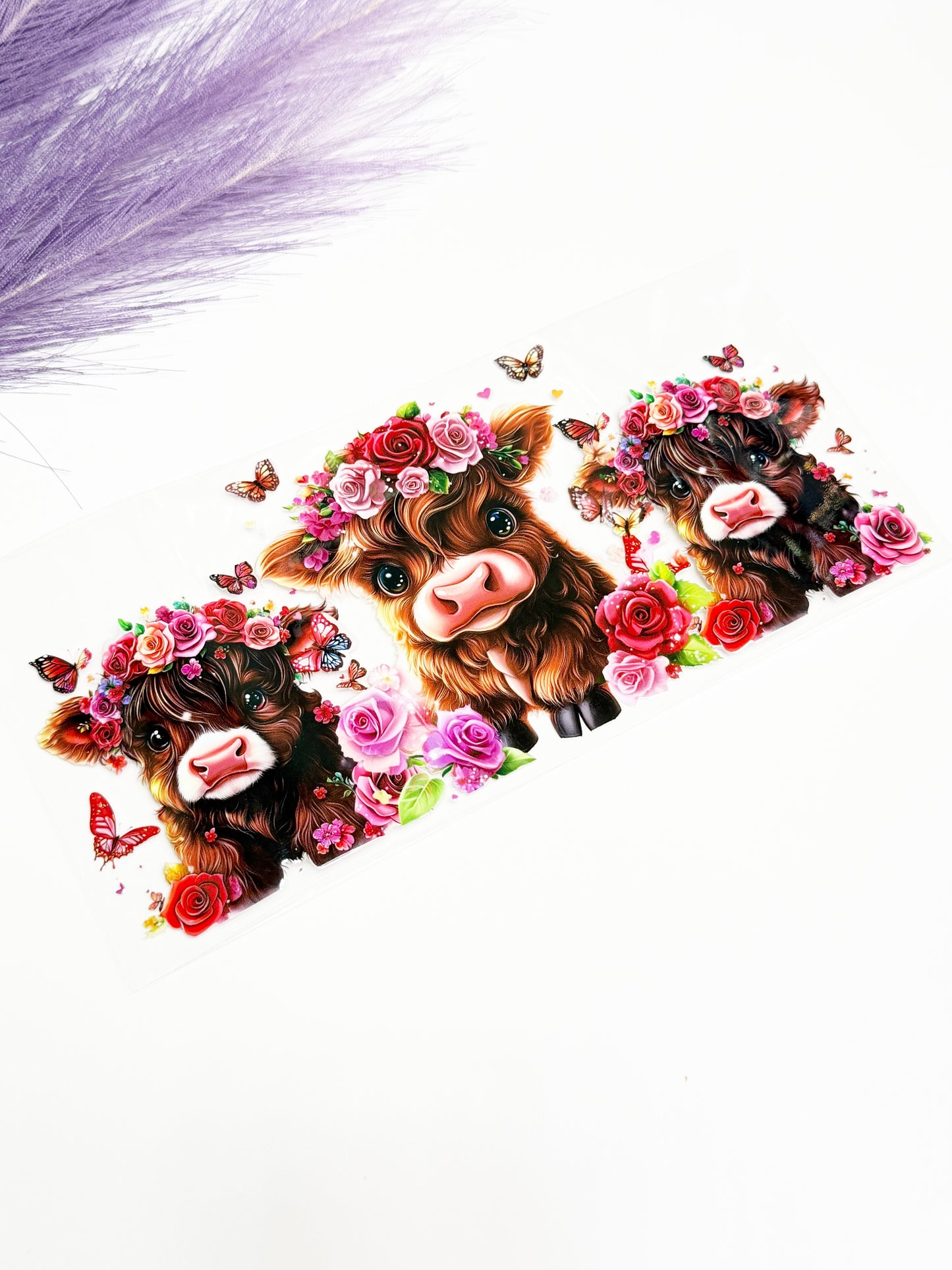 Floral Cow Trio Wrap-1585