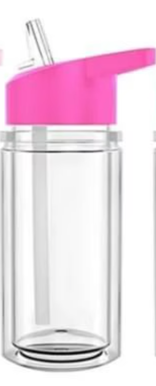10oz ACRYLIC KIDS Snow Globe Tumbler Color Lid