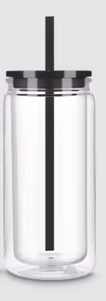 20oz ACRYLIC Snow-Globe Color Lid and Straw