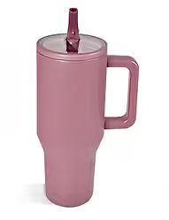 40oz. Stainless Steel Tumbler Flip Lid w/Handle (NON-SNOWGLOBE)