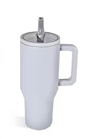 40oz. Stainless Steel Tumbler Flip Lid w/Handle (NON-SNOWGLOBE)