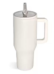 40oz. Stainless Steel Tumbler Flip Lid w/Handle (NON-SNOWGLOBE)