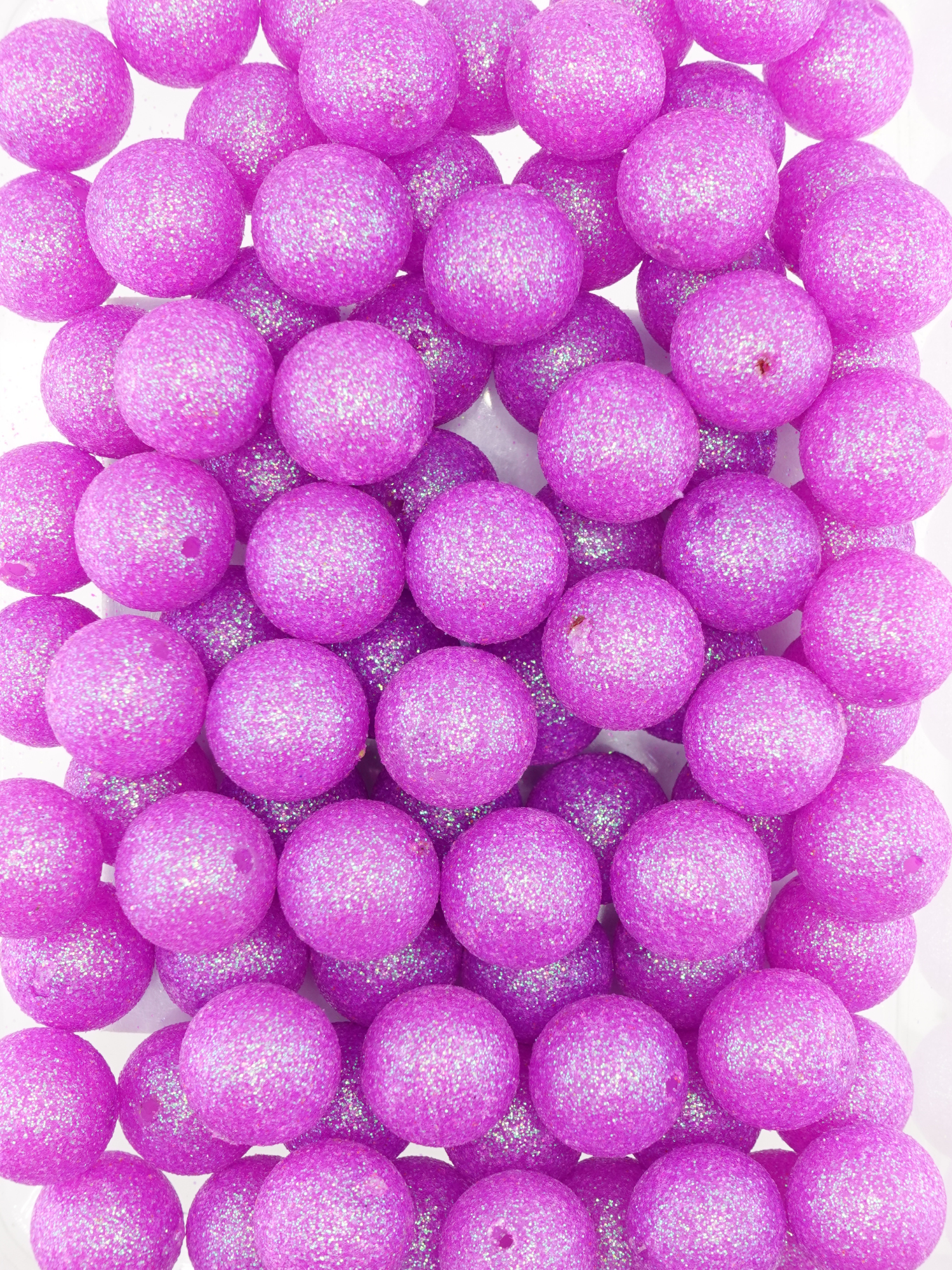 Purple colored Glitter Gumball beads