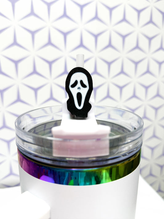 Ghost Face Straw Charm