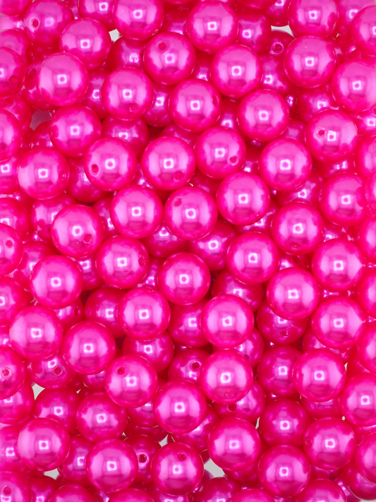 Collection of Pearl Hot Pink Beads