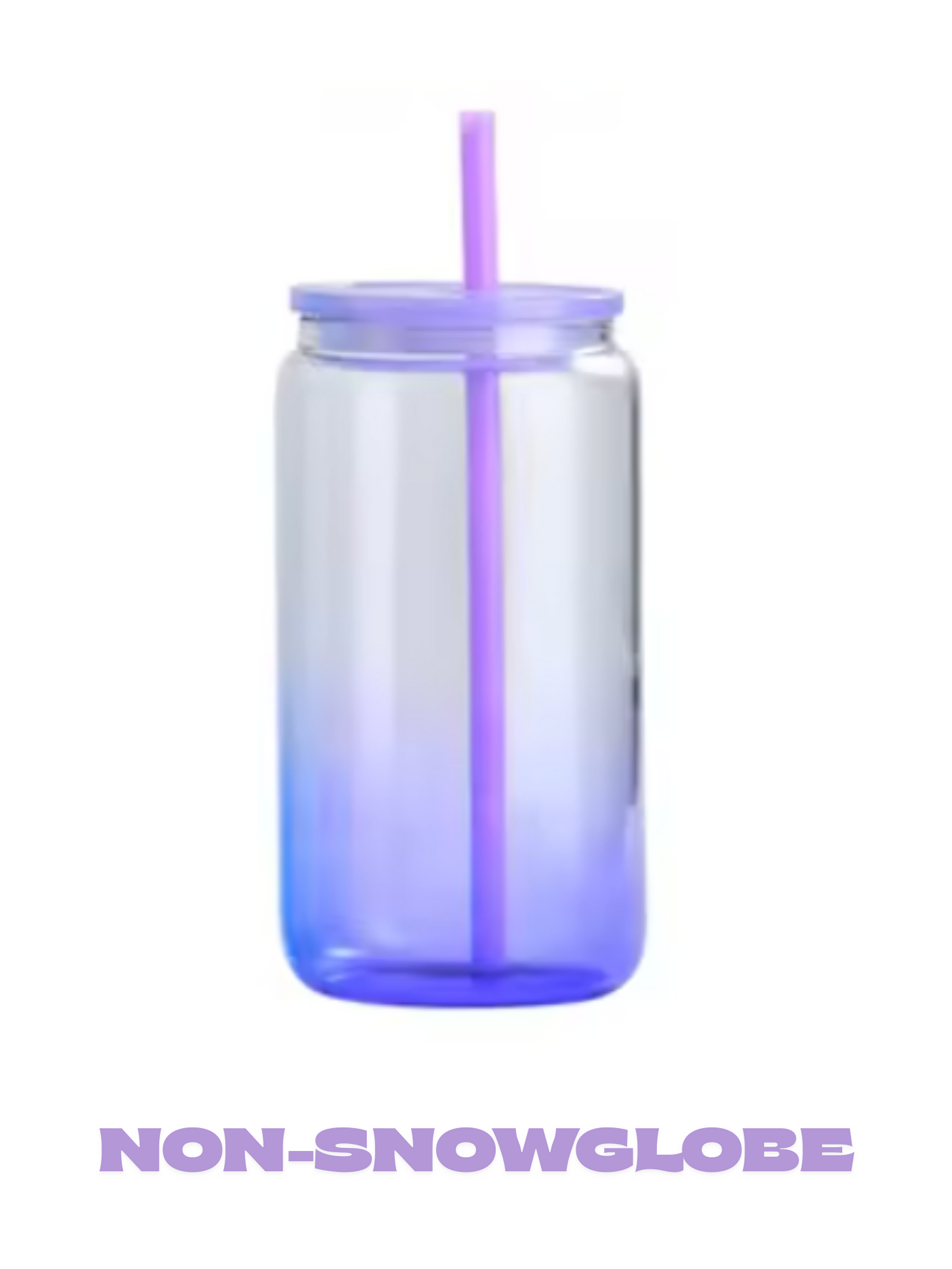 16oz ACRYLIC Ombre Jelly Color Lid and Straw (NON-SNOWGLOBE)
