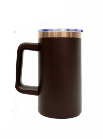 20oz. Stainless Steel Copper Trim Mug w/Handle (NON-SNOWGLOBE)