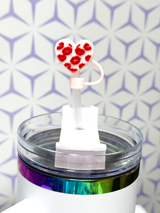 Heart Kiss Straw Topper