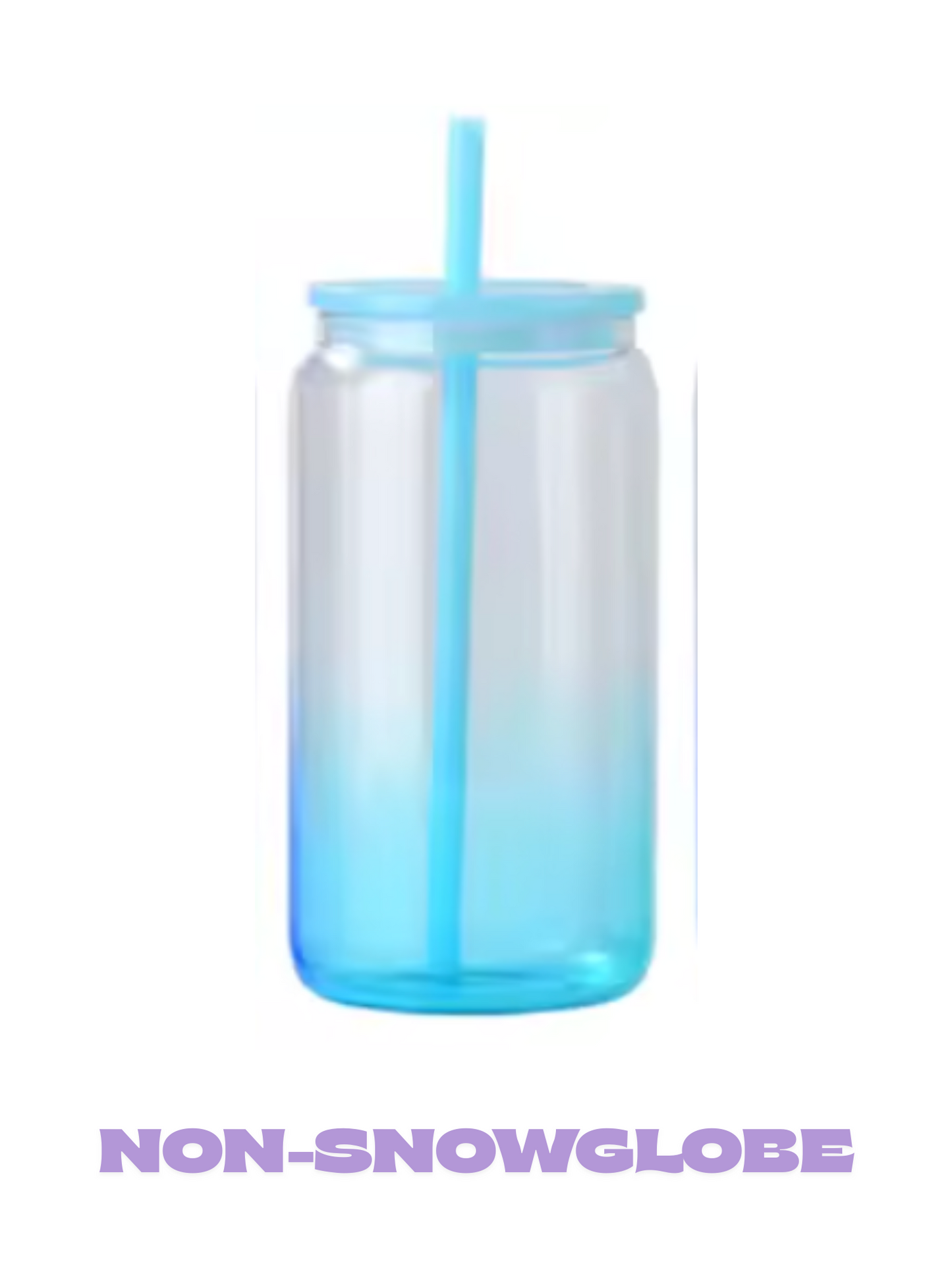 16oz ACRYLIC Ombre Jelly Color Lid and Straw (NON-SNOWGLOBE)