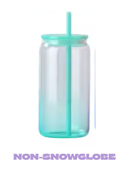 16oz ACRYLIC Ombre Jelly Color Lid and Straw (NON-SNOWGLOBE)