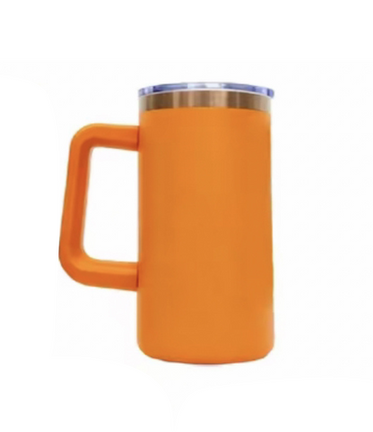 20oz. Stainless Steel Copper Trim Mug w/Handle (NON-SNOWGLOBE)