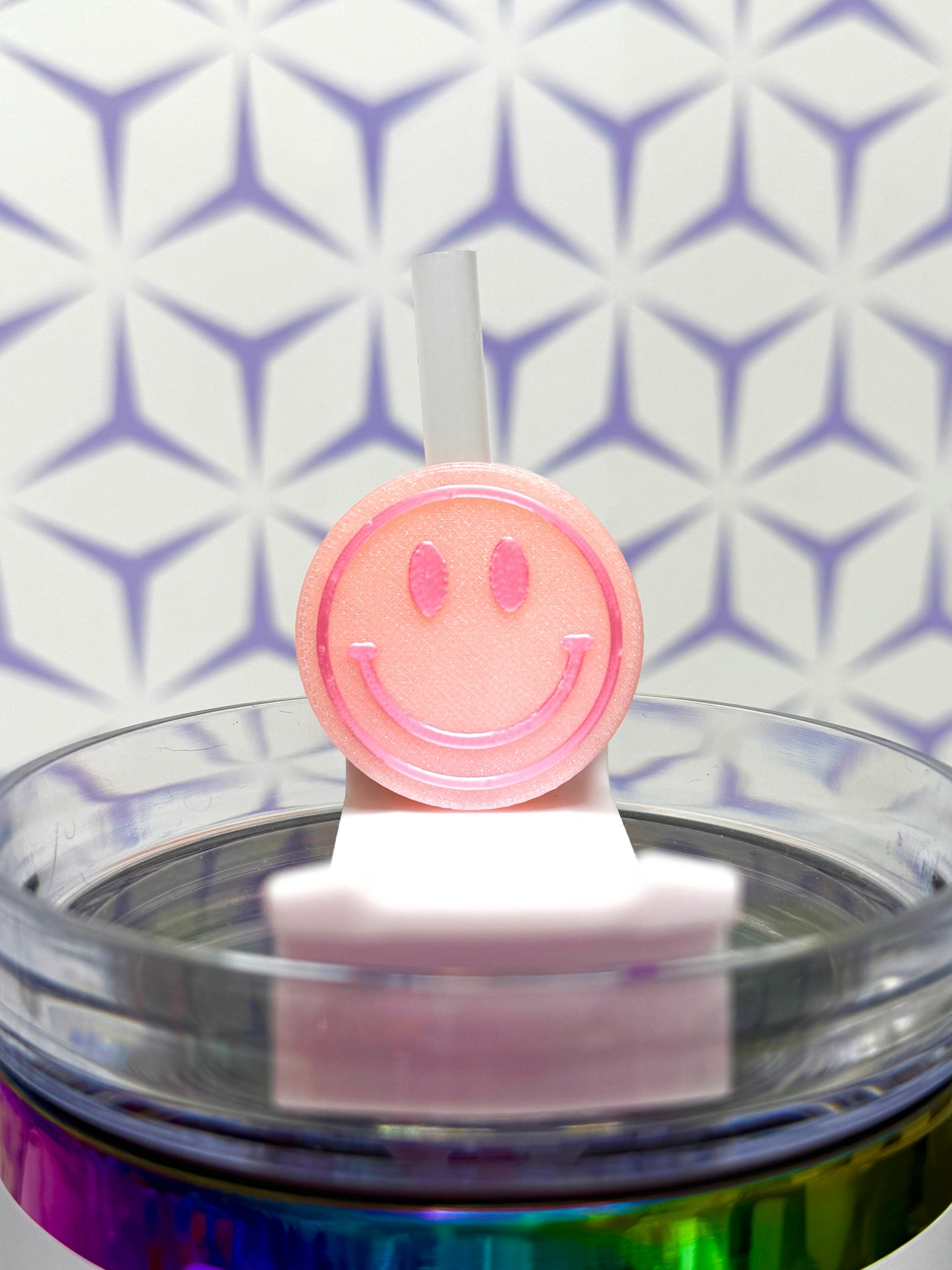 Smiley Face Straw Charm