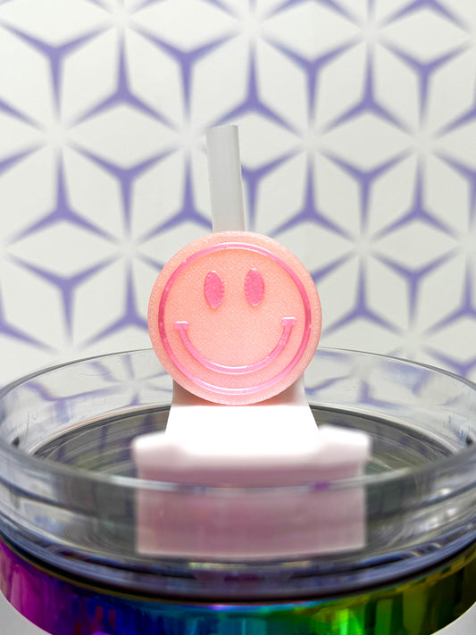 Smiley Face Straw Charm