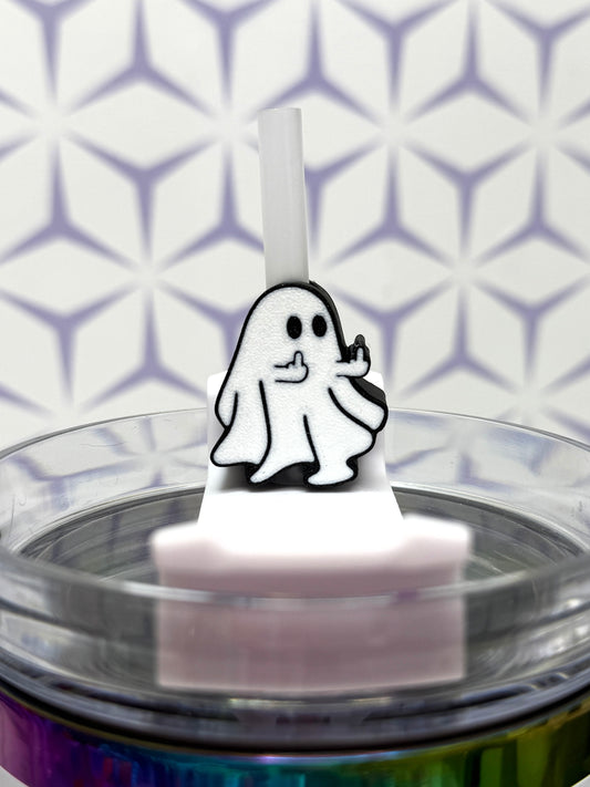 Flipping Ghost Straw Charm