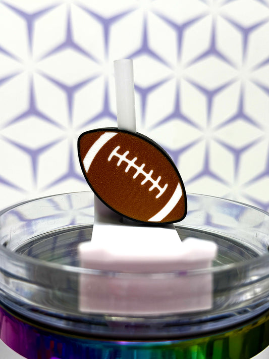 Football Straw Charm