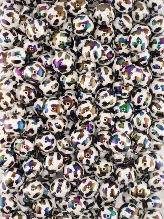 Collection of Black Cow Print Beads