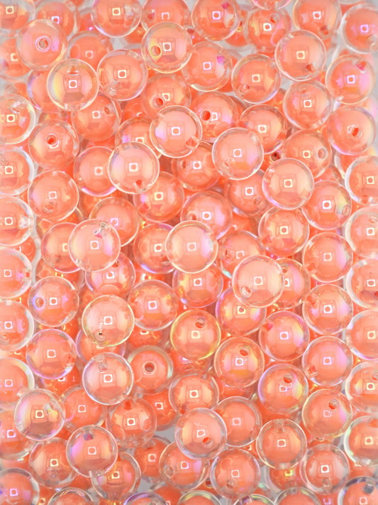 Collection of peach colored double layered beads