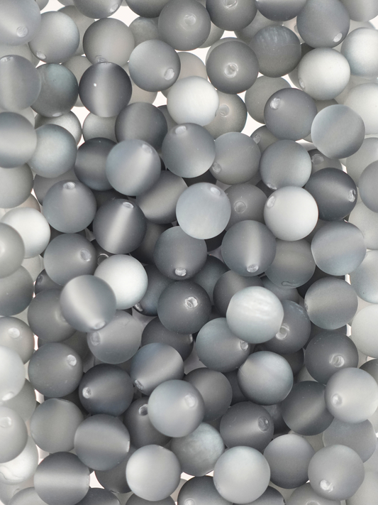 Collection of frosted cat eye with a dark grey color