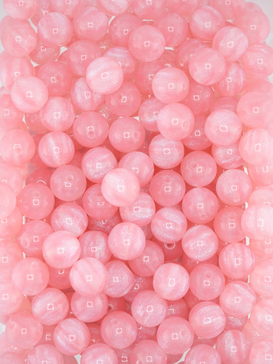 Collection of Glitter Galaxy Light Pink Beads