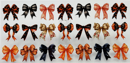 Collection of decorative bows in various colors 