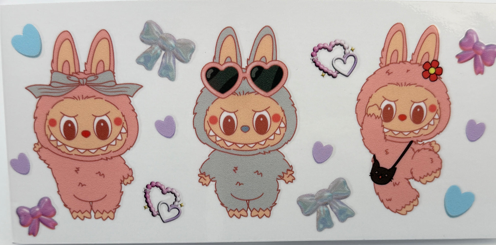 Four bubu cartoon characters  with various accessories 
