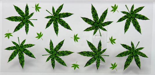 Multiple leaves arranged in a grid 