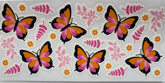Butterfly and floral stickers 